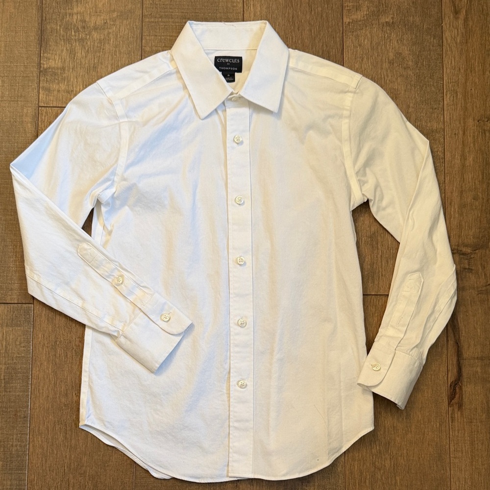 J. Crew Kids crewcuts Thompson White Button Down Shirt